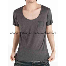 Venta caliente Cuello redondo Plain Cheap Men T Shirt